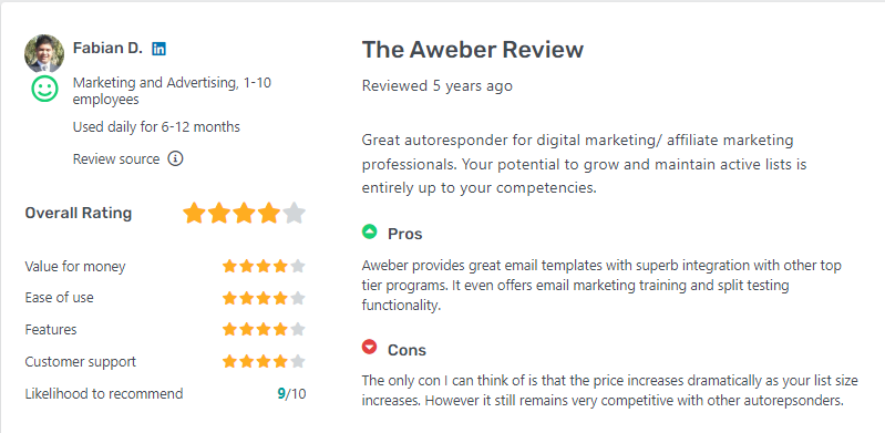 AWeber Customer Review-2