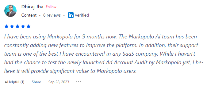 Markopolo Ai Customer Review