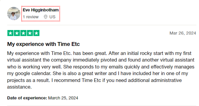 Time etc customer review-2