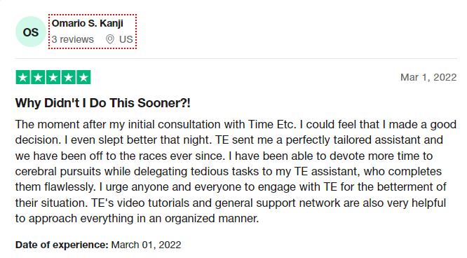 Time etc customer review-4