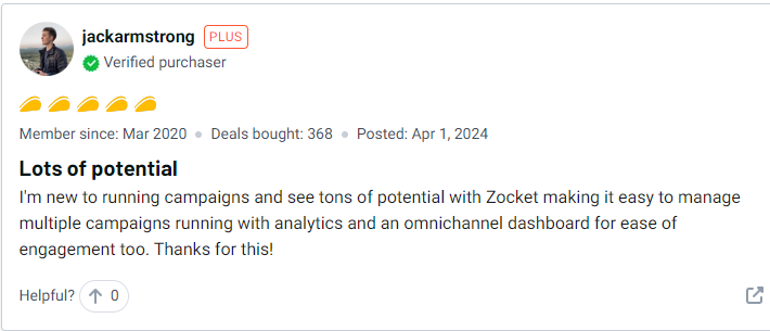 zocket customer review