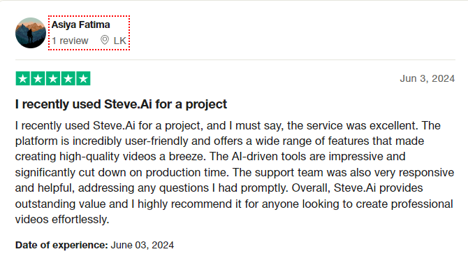 customer review of Steve Ai on TrustPilot-1